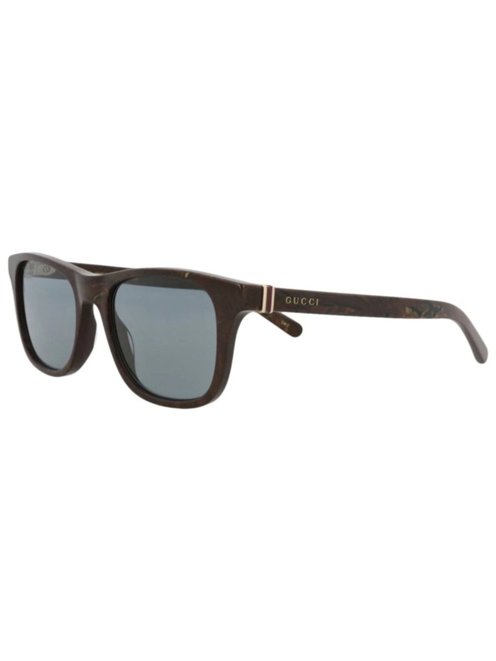 New Gucci Women's Sunglasses Square Rectangle Recycled Acetate Frame Mens Brown